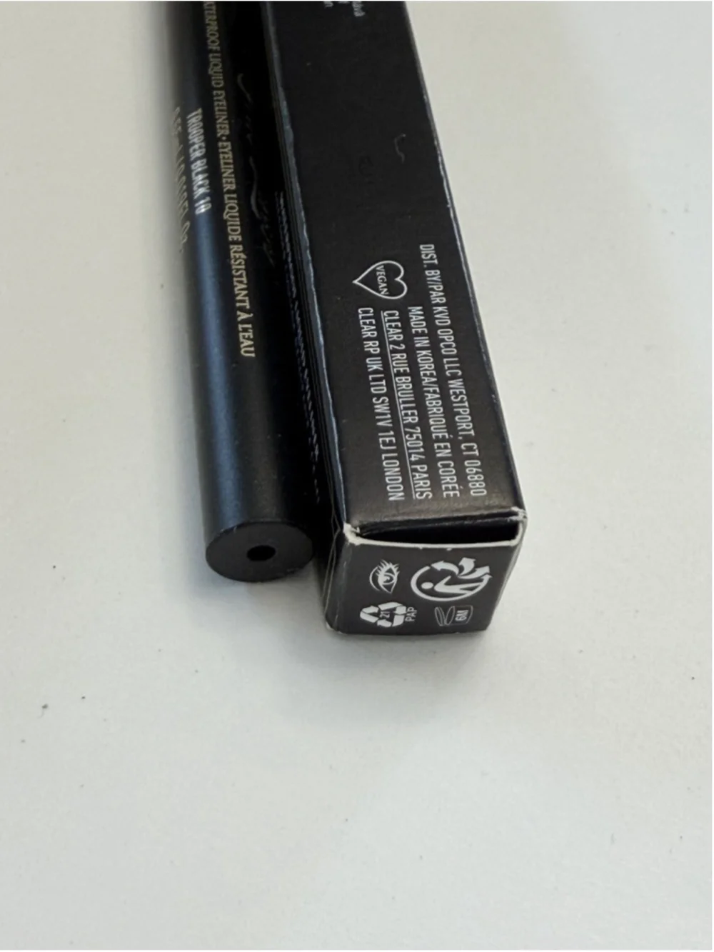KVD Ink Liner Waterproof Liquid Eyeliner Trooper Black 10 Full Size 0.55 mL
